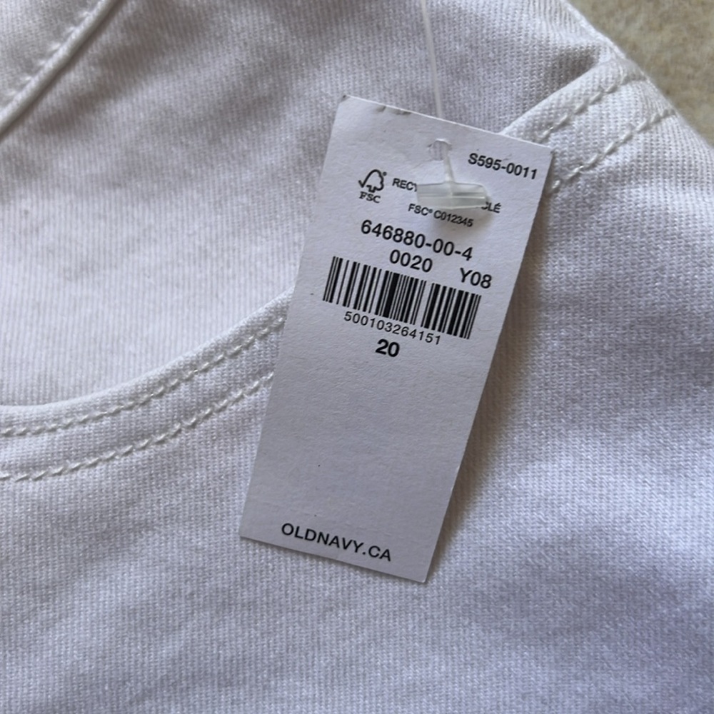 OLD NAVY White Denim Mid Rise Wow Short Size 20 - Picture 2 of 7